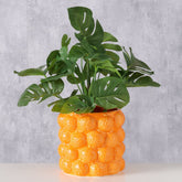 Hectarul - Suport decorativ pentru ghiveci, din ceramica, Ø17 cm portocaliu Orange Boltze